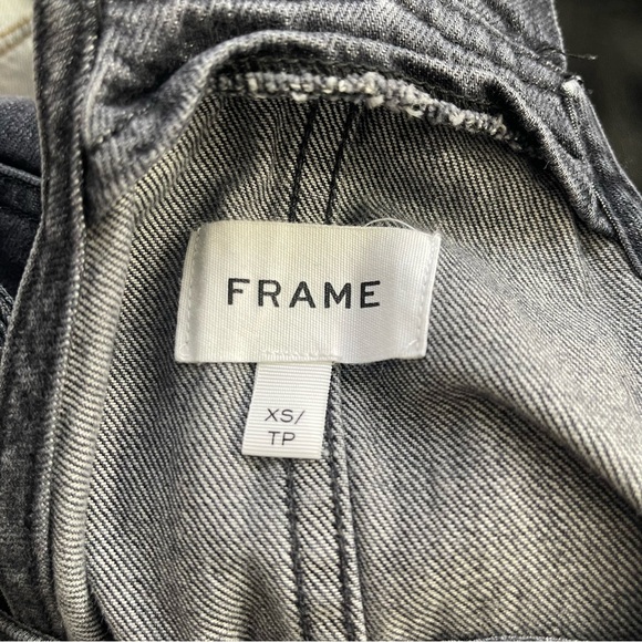 Frame Denim Classic Straight Leg Blackwater Overalls Size X-Small - Picture 12 of 16